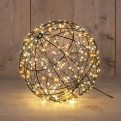 Anna's Collection kersthanger bal met verlichting D 25 cm