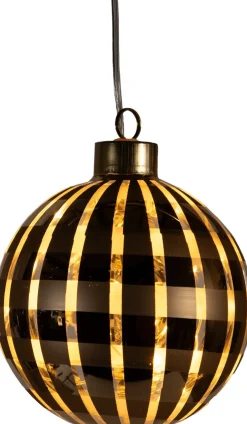 Anna's Collection kersthanger Ruit goud met verlichting D 10 cm