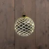 Anna's Collection kersthanger Cosma bal goud met verlichting D 11 cm