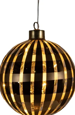 Anna's Collection kersthanger Ruit goud met verlichting D 12 cm