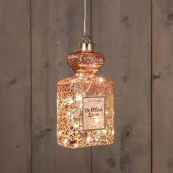 Anna's Collection kerst ornament parfum goud met verlichting 5 x 8,5 x 16 cm