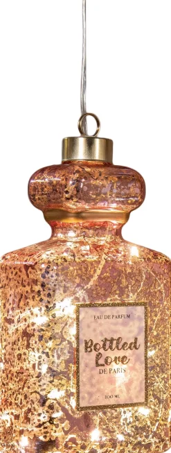 Anna's Collection kerst ornament parfum goud met verlichting 5 x 8,5 x 16 cm