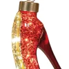 Anna's Collection kerst ornament hak goud met verlichting 5 x 10,5 x 13 cm