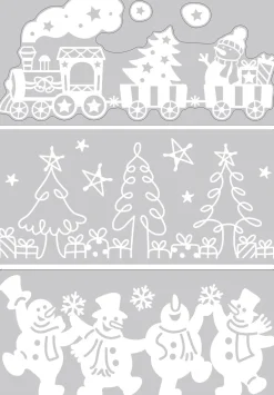 Anna's Collection kerst raamsticker kerstmis 23 x 49 cm