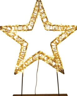 Anna's Collection kerstster op voet met verlichting 36 x 7,5 x 45 cm