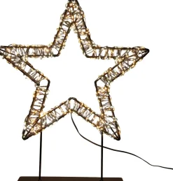 Anna's Collection kerstster op voet met verlichting knipperfunctie 36 x 7,5 x 45 cm