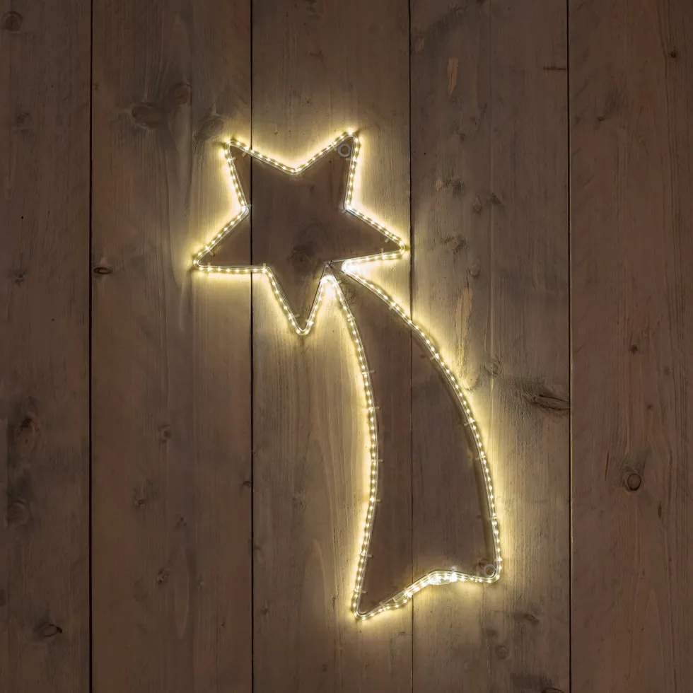 Anna's Collection kerstster vallende ster met verlichting 67 x 27 cm