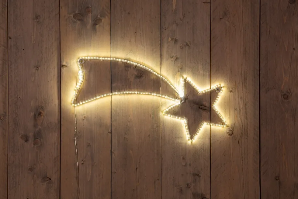 Anna's Collection kerstster vallende ster met verlichting 67 x 27 cm
