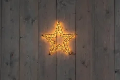 Anna's Collection kerstster zwart met verlichtingD 38 H 5 cm