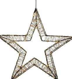 Anna's Collection kerstster zwart met verlichting D 56 H 7 cm