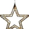 Anna's Collection kerstster zwart met verlichting D 36 H 5 cm