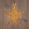 Anna's Collection kerstster zwart met verlichting knipperfunctie D 37 H 5 cm