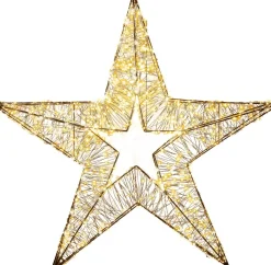 Anna's Collection kerstster zwart met verlichtingD 78 H 10 cm