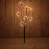 Anna's Collection kersttak met verlichtingdandelion zwart 6 x 8 x 67 cm