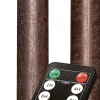 Anna's Collection LED dinerkaars Rustiek brons D 2 H 18 cm 2 stuks