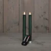 Anna's Collection LED dinerkaars donker groen D 2 H 23 cm 2 stuks