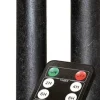 Anna's Collection LED dinerkaars Rustiek zwart D 2 H 18 cm 2 stuks