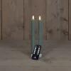 Anna's Collection LED dinerkaars Rustiek groen D 2,5 H 23 cm 2 stuks