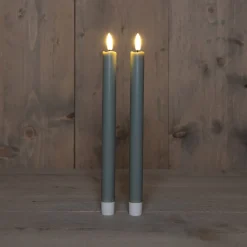 Anna's Collection LED dinerkaars groen D 1,5 H 24 cm 2 stuks