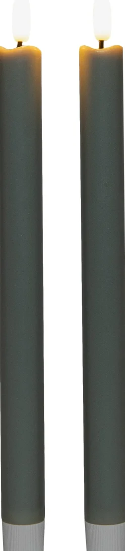 Anna's Collection LED dinerkaars groen D 1,5 H 24 cm 2 stuks