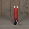 Anna's Collection LED dinerkaars rood met afstandsbediening D 2,5 H 23 cm 2 stuks