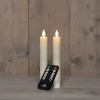 Anna's Collection LED dinerkaars Rustiek ivoor D 2 H 18 cm 2 stuks