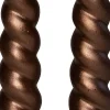 Anna's Collection LED dinerkaars Swirl brons D 2 H 23 cm 2 stuks