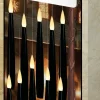 Anna's Collection LED dinerkaars zwevend zwart D 2 H 15 cm 10 stuks