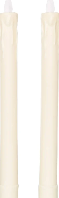 Anna's Collection LED dinerkaars crème D 2,5 H 23 cm 2 stuks