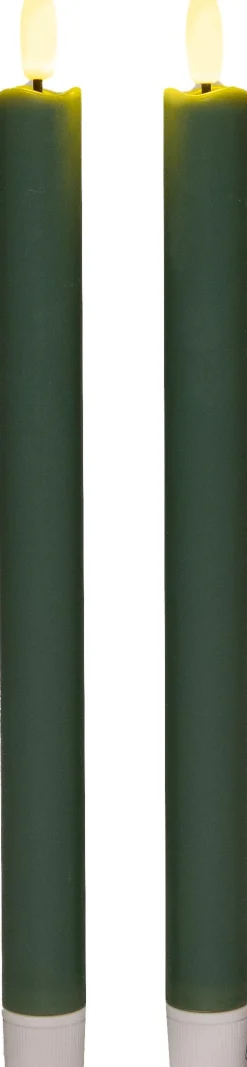 Anna's Collection LED dinerkaars Larni groen D 2,1 H 25 cm 2 stuks