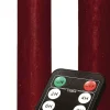 Anna's Collection LED dinerkaars Rustiek bordeaux D 2 H 18 cm 2 stuks