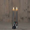 Anna's Collection LED dinerkaars Vito taupe D 2 H 23 cm 2 stuks
