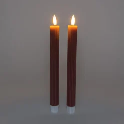 Anna's Collection LED dinerkaars Vito roze D 2 H 23 cm 2 stuks