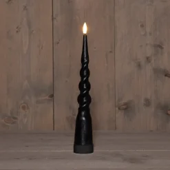 Anna's Collection LED dinerkaars Swirl zwart D 2 H 29 cm