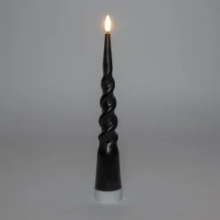 Anna's Collection LED dinerkaars Swirl zwart D 2 H 29 cm