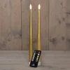 Anna's Collection LED dinerkaars met timer goud D 2,2 H 30 cm 2 stuks