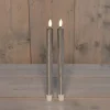Anna's Collection LED dinerkaars Larni zilver D 2,1 H 25 cm 2 stuks