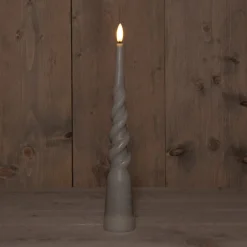 Anna's Collection LED dinerkaars Swirl taupe D 2 H 29 cm
