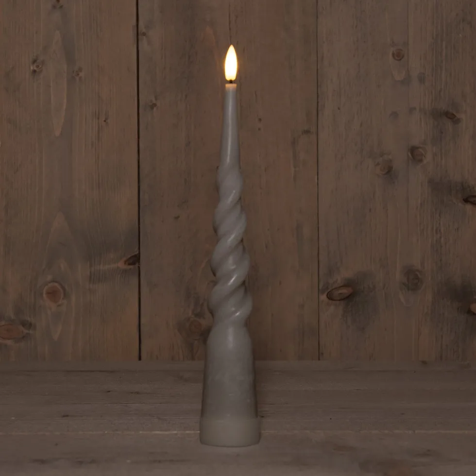 Anna's Collection LED dinerkaars Swirl taupe D 2 H 29 cm