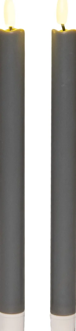 Anna's Collection LED dinerkaars Larni taupe D 2,1 H 25 cm 2 stuks