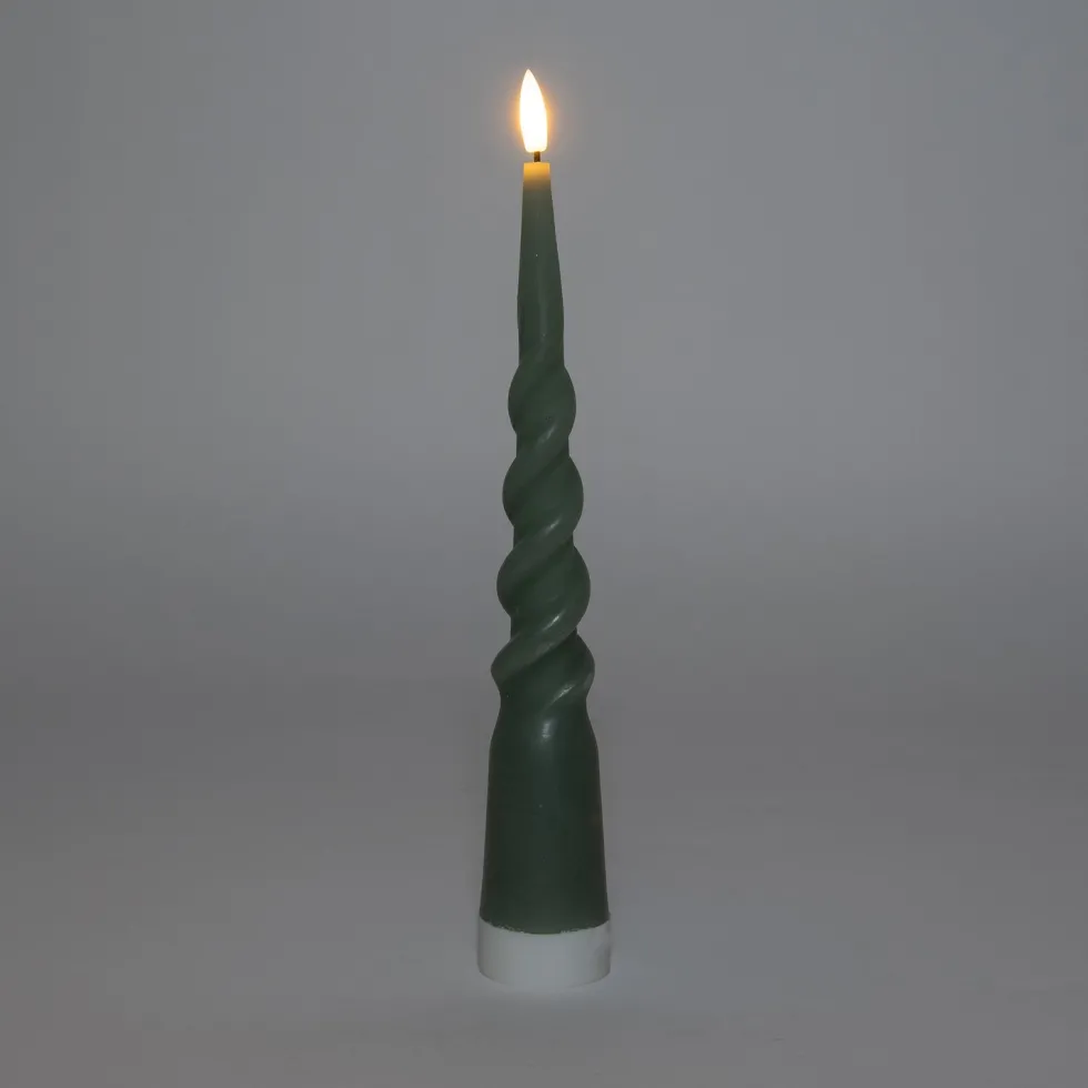 Anna's Collection LED dinerkaars Swirl groen D 2 H 29 cm