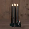Anna's Collection LED dinerkaars Mino zwart D 2 H 23 cm 4 stuks
