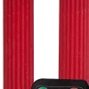 Anna's Collection LED dinerkaars Rib bewegende vlam met timer rood D 2,2 H 23 cm 2 stuks