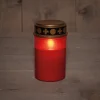Anna's Collection LED herdenkingslicht met timer rood D 7 H 12 cm