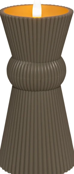 Anna's Collection LED kaars in pot groen D 8 H 17 cm