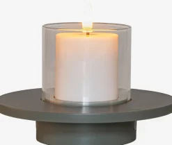 Anna's Collection LED kaars in pot groen D 8 H 14 cm