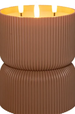 Anna's Collection LED kaars in pot terracotta D 13 H 17 cm