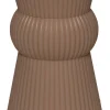 Anna's Collection LED kaars in pot beige D 8 H 17 cm