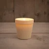 Anna's Collection LED kaars in pot wit D 11 H 11 cm