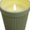 Anna's Collection LED kaars in pot groen D 11 H 11 cm